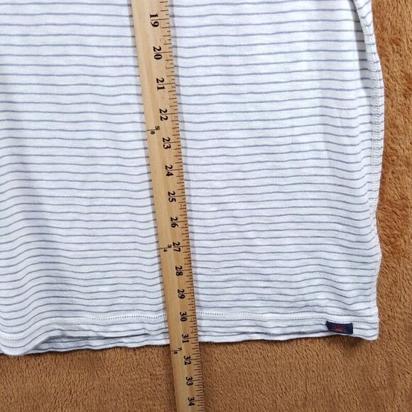 FAHERTY Shirt Mens XXL Cream Stripe Pullover Short Sleeve TRADEWINDS HENLEY $98 - Picture 8 of 9